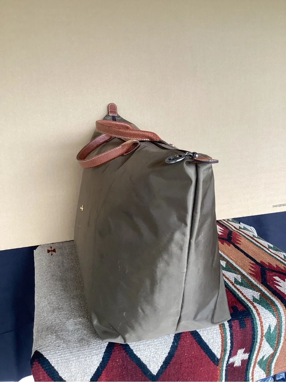 Longchamp Le Pliage Paris travel bag green tote bag